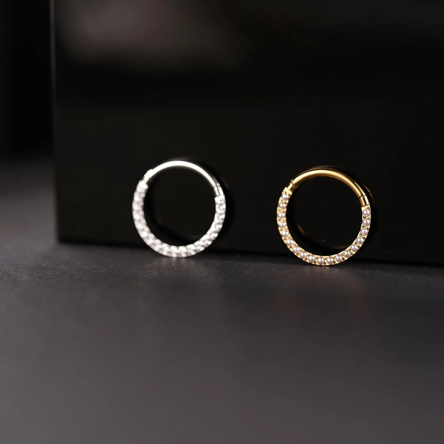 FUNLMO Septum Ring Daith Rook Helix Conch Tragus Piercing Jewelry 316L Surgical Steel Nose Ring Hoop Cartilage Earring 20G 18G 16G 14G
