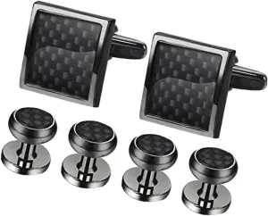 GALPADA 6pcs Cufflinks And Shirt Studs Set Men Cuff Links Tuxedo Accessories Men Birthday