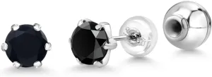 Gem Stone King 6MM Round Gemstone Birthstone Stud Earrings For Women | Pure PT900 Platinum 900 Six Prong | Platinum Earrings For Women Men
