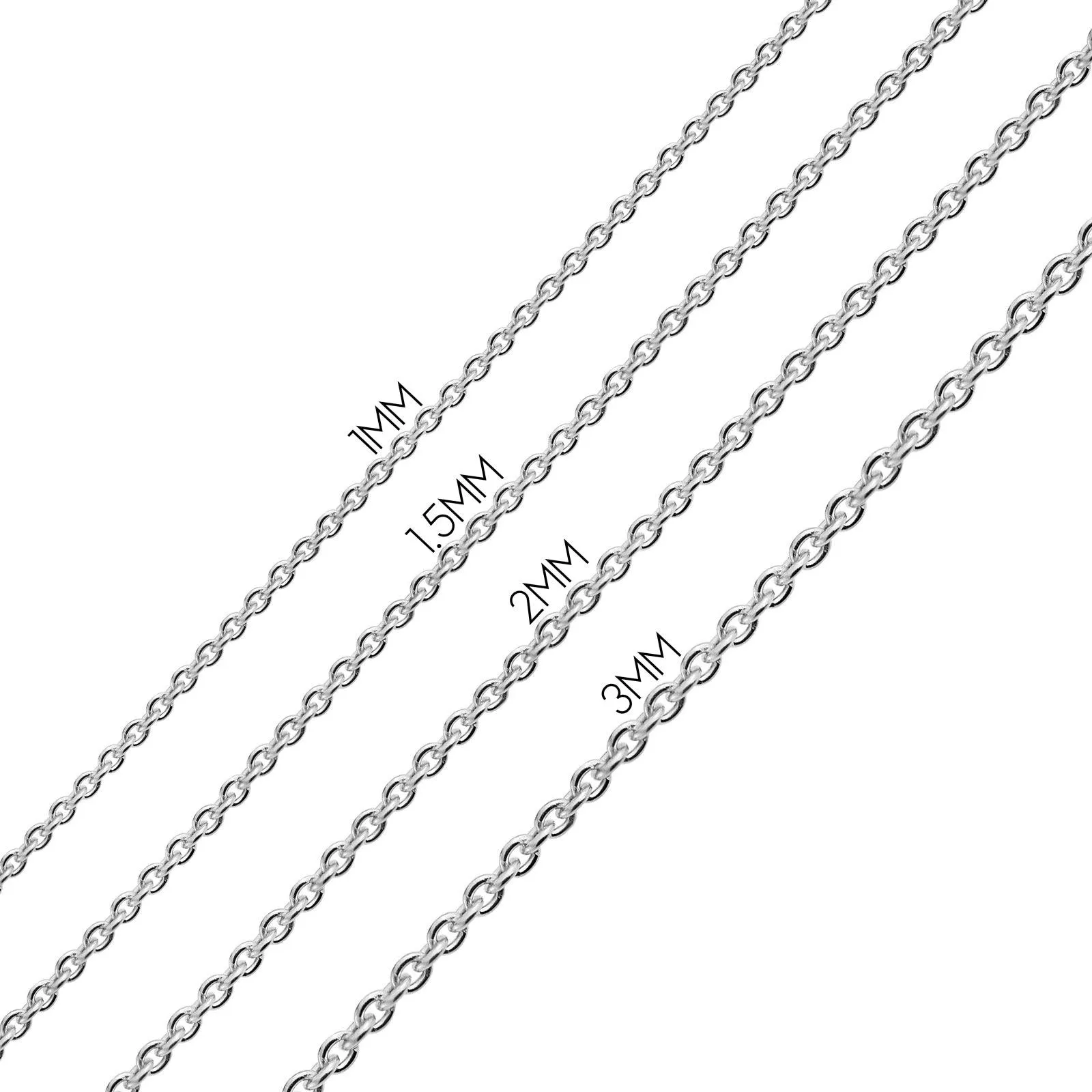 GENUINE 14K Gold Rolo Link Cable Chain Necklace Thin & Strong Multiple Lengths