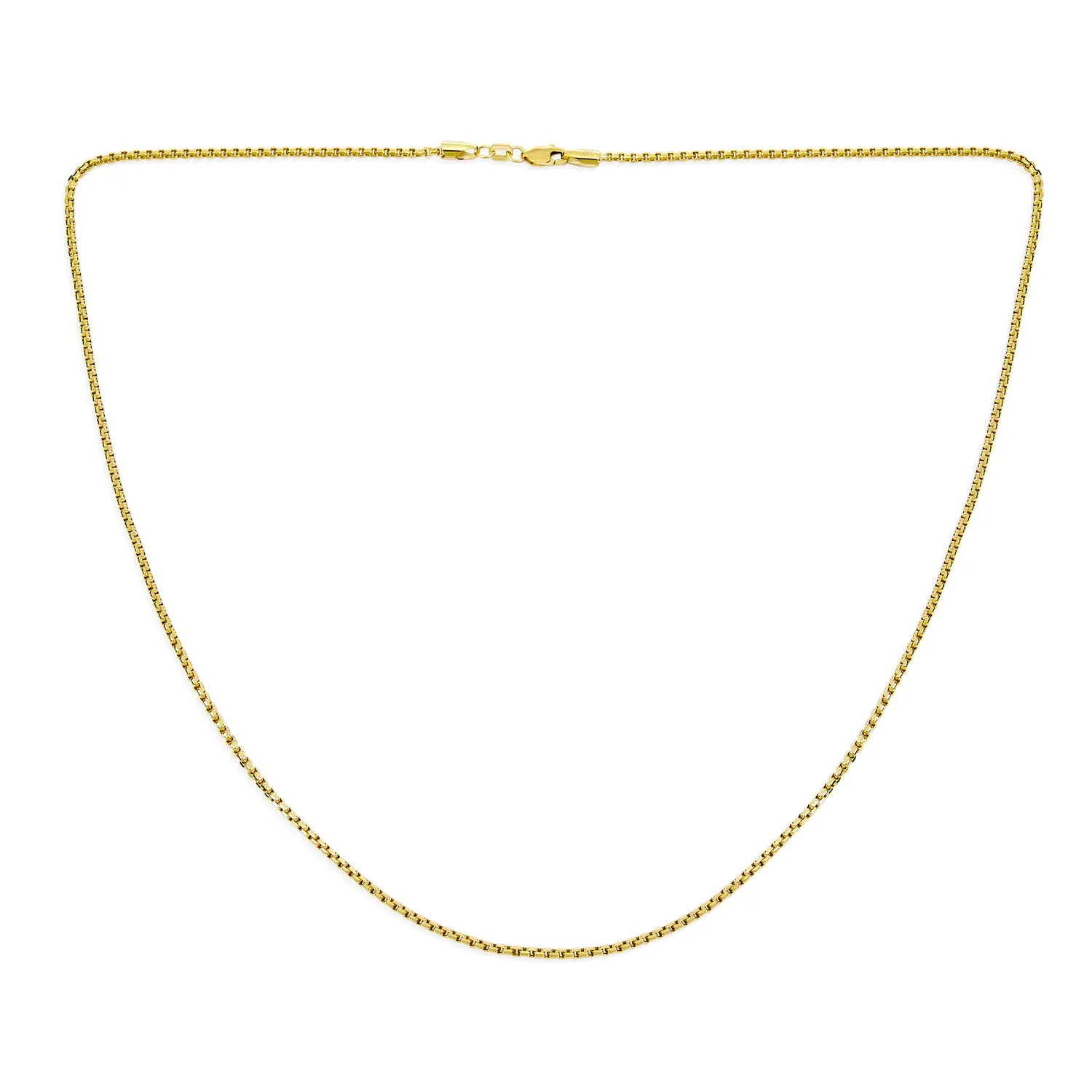 GENUINE Solid Yellow Real 10K Gold BOX Chain Necklace 100 Gauge 1.6 MM