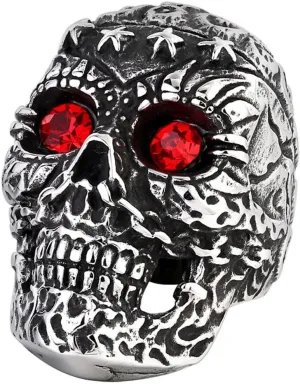 Genuine Stainless Steel Ring Jewelry for Men Fashion Punk Biker Skull Rings