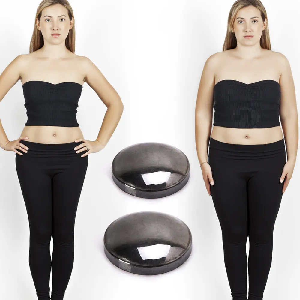 Glamza 2 in 1 Black Ear Studs and Magnetic Slimming Studs