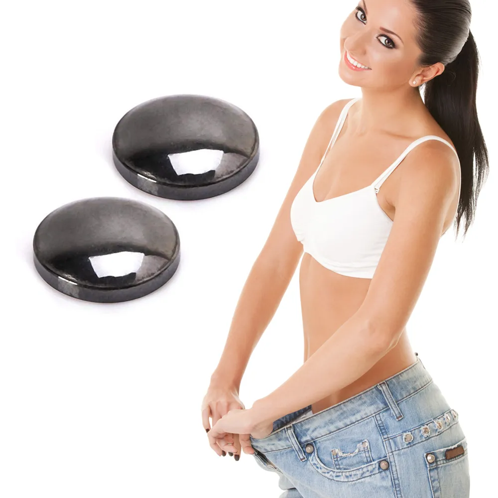 Glamza 2 in 1 Black Ear Studs and Magnetic Slimming Studs