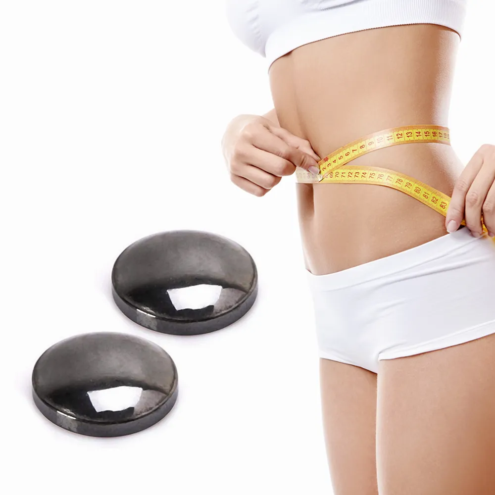 Glamza 2 in 1 Black Ear Studs and Magnetic Slimming Studs