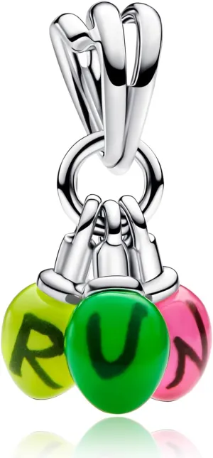 Glow-in-the-dark Heart 925 Sterling Silver Dangle Charms with Sparkling Cubic Zirconia, Women's Jewelry Gift for Christmas Birthday Anniversary Valentine's Day