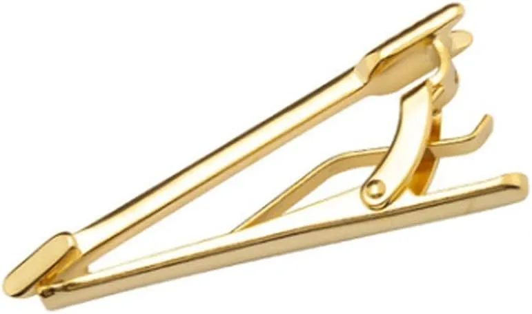 Gold Creative Shape Metal Lavalier Men's Business Casual Tie Pin Tie Clip Decorative Accessories