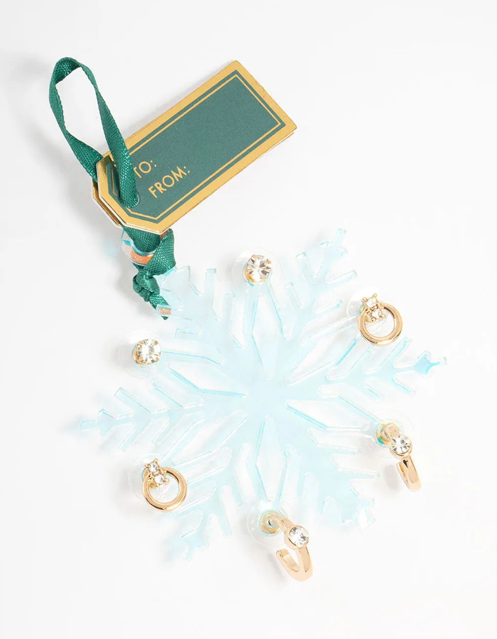 Gold Diamante Stud & Hoop Earrings 3-Pack