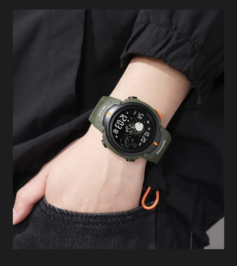 Gosasa Astronaut Unisex Watch Women's Men's Digital Multifunction Sports Casual Watch 50m Water Resistant LED Watch