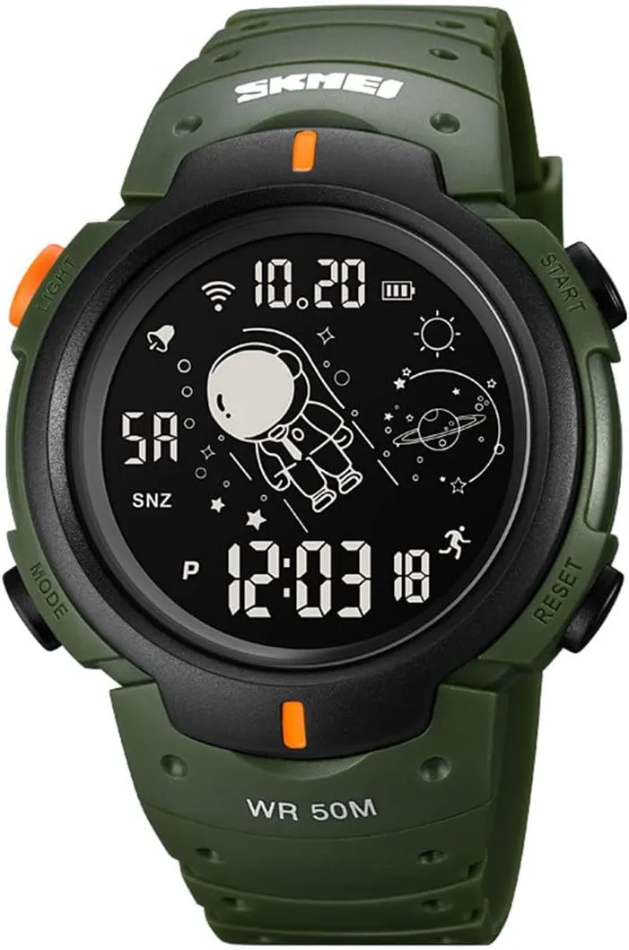 Gosasa Astronaut Unisex Watch Women's Men's Digital Multifunction Sports Casual Watch 50m Water Resistant LED Watch