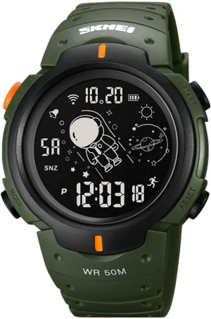 Gosasa Astronaut Unisex Watch Women's Men's Digital Multifunction Sports Casual Watch 50m Water Resistant LED Watch