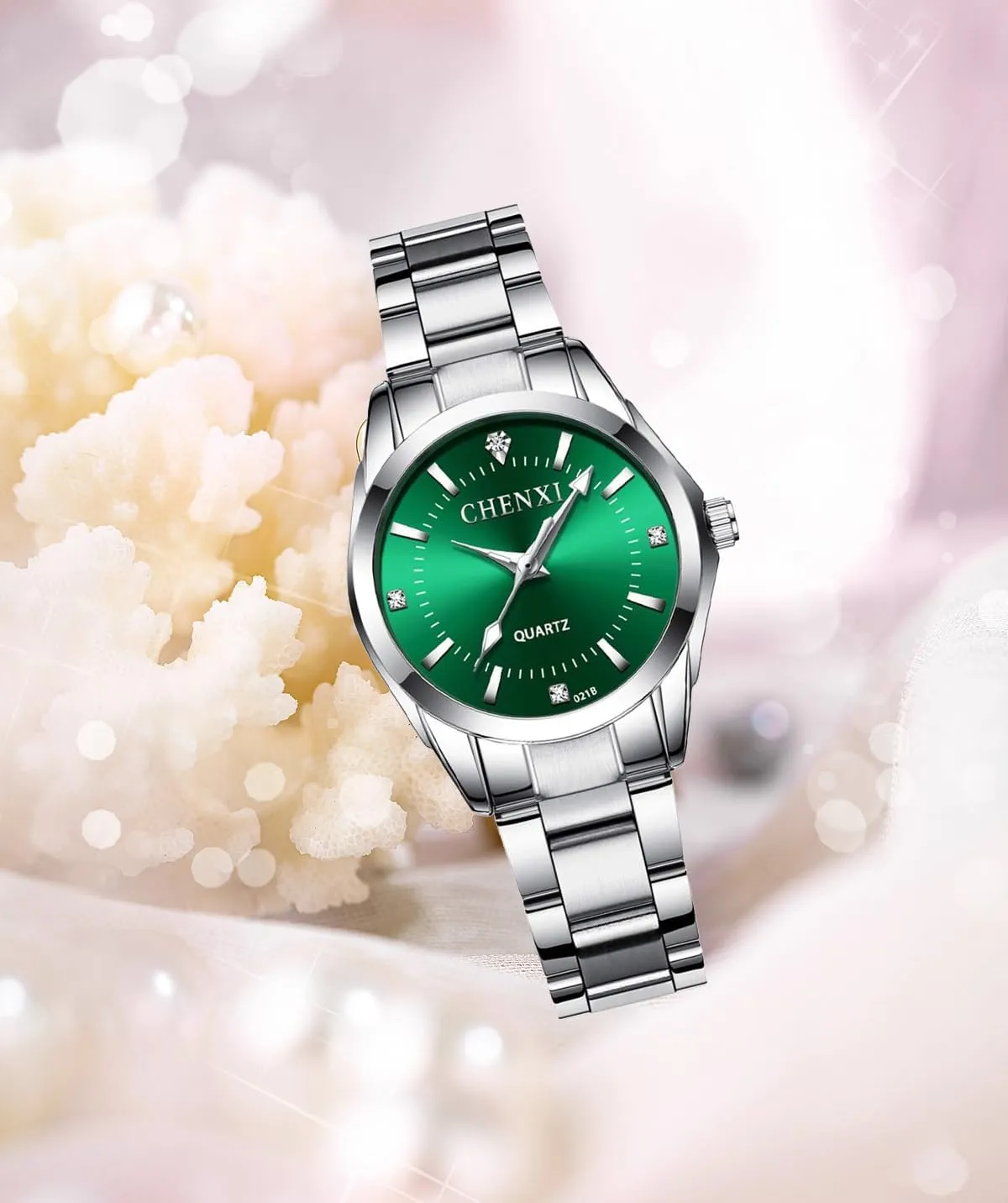 Gosasa Luxury Women's Watch Quartz Stainless Steel Casual Business Waterproof Luminous Dress Silver Bracelet Wrist Watches