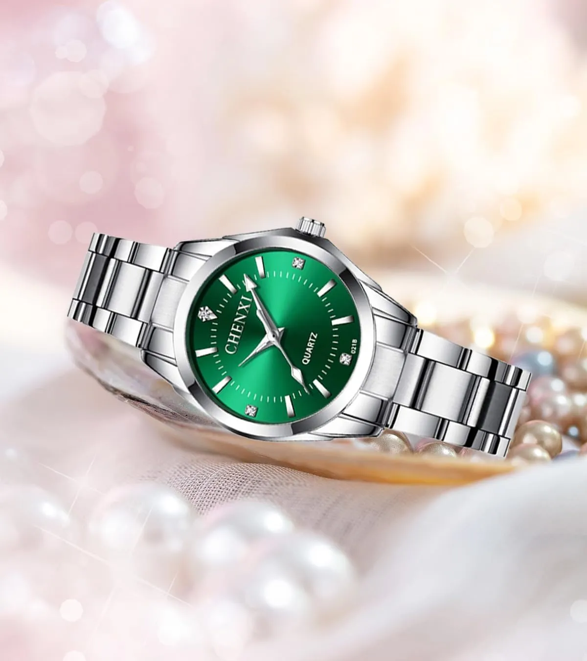 Gosasa Luxury Women's Watch Quartz Stainless Steel Casual Business Waterproof Luminous Dress Silver Bracelet Wrist Watches