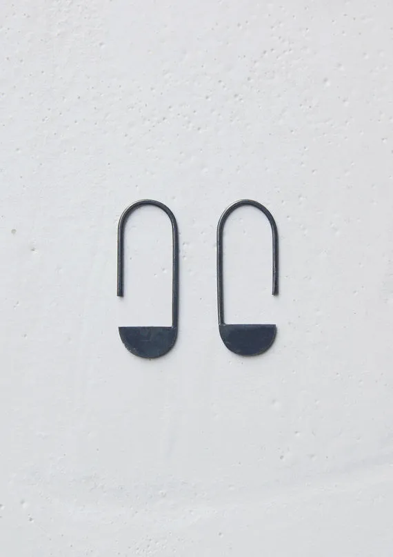 Half moon pendants earrings N°16