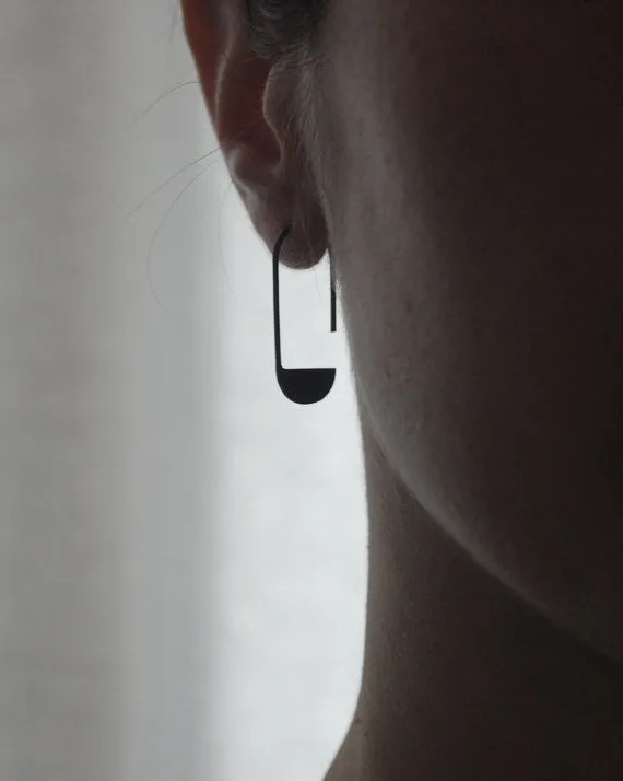 Half moon pendants earrings N°16