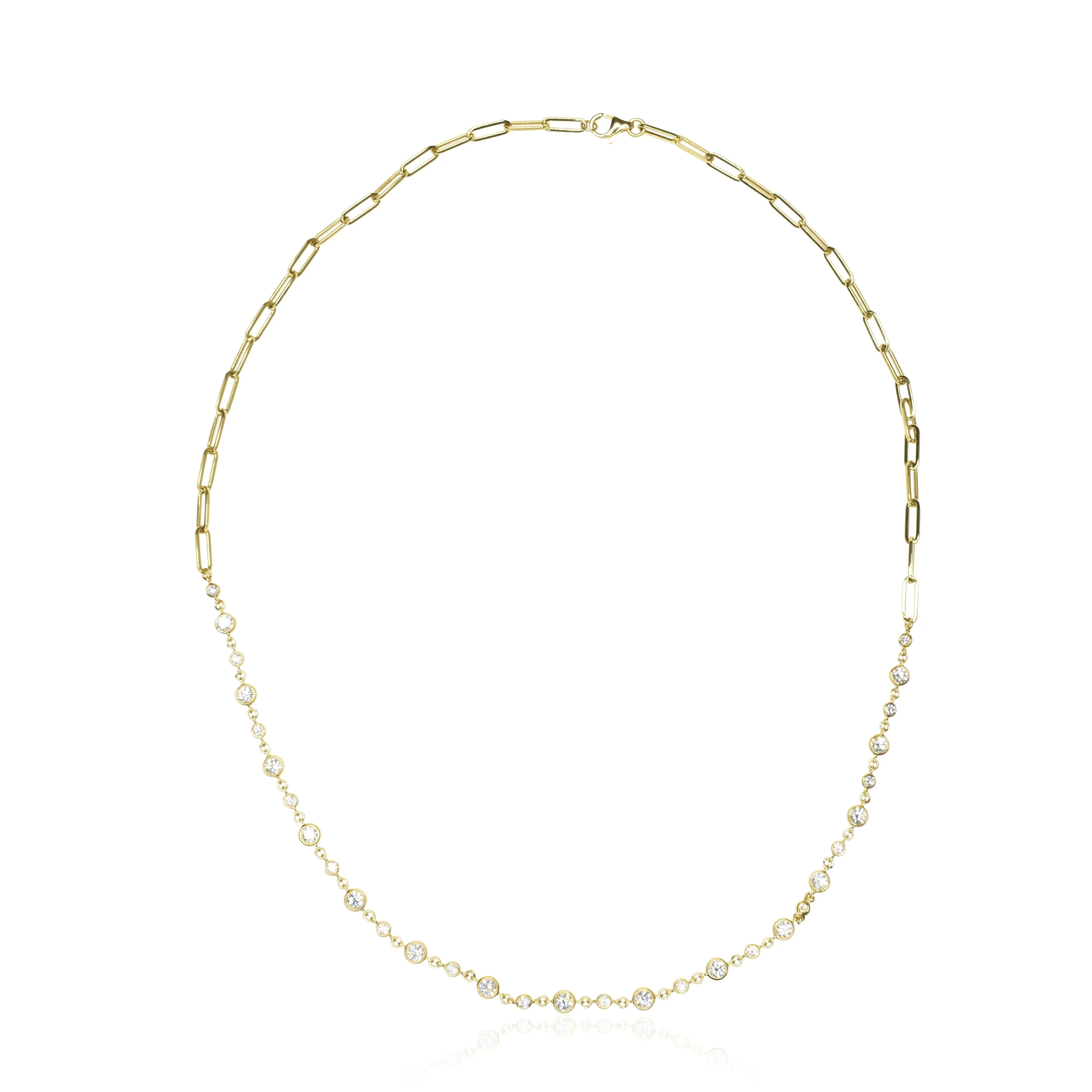 Half 'n' Half Diamond Necklace