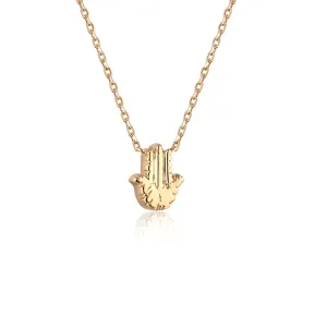 Hamsa Gold Balloon Pendant with Chain
