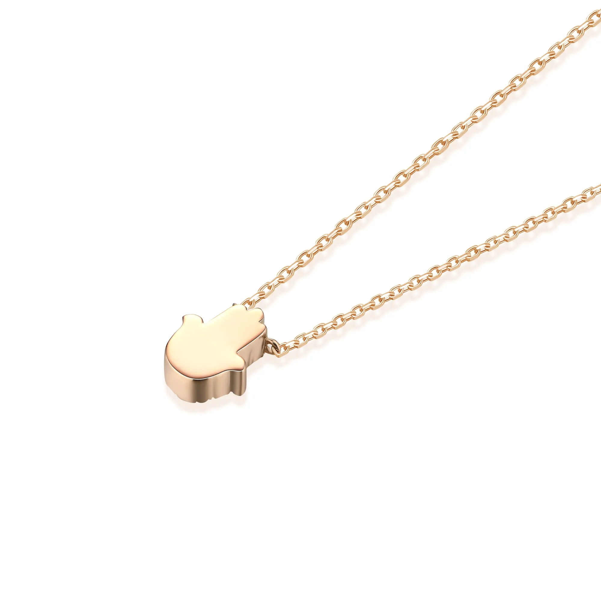 Hamsa Gold Balloon Pendant with Chain