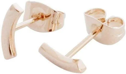 HONEYCAT Arc Stud Earrings in Gold, Rose Gold, or Silver | Minimalist, Delicate Jewelry