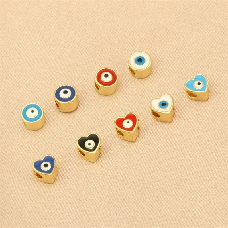 Ig Style Casual Simple Style Devil's Eye Copper Enamel Plating Metal 18k Gold Plated Jewelry Accessories