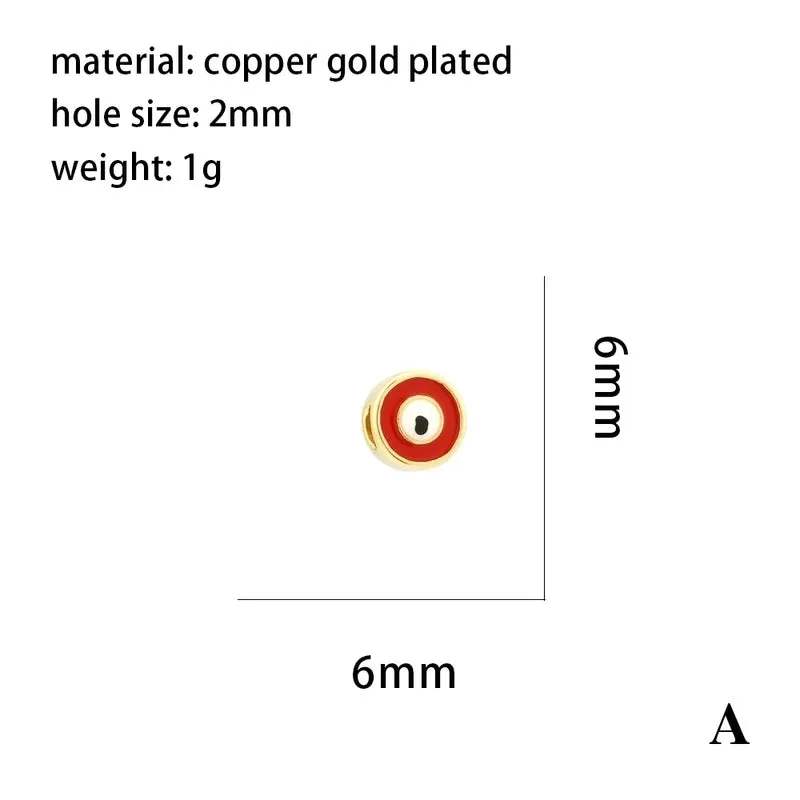 Ig Style Casual Simple Style Devil's Eye Copper Enamel Plating Metal 18k Gold Plated Jewelry Accessories