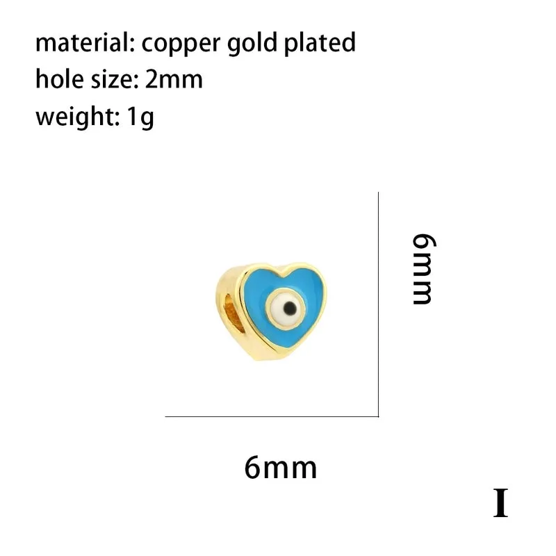 Ig Style Casual Simple Style Devil's Eye Copper Enamel Plating Metal 18k Gold Plated Jewelry Accessories