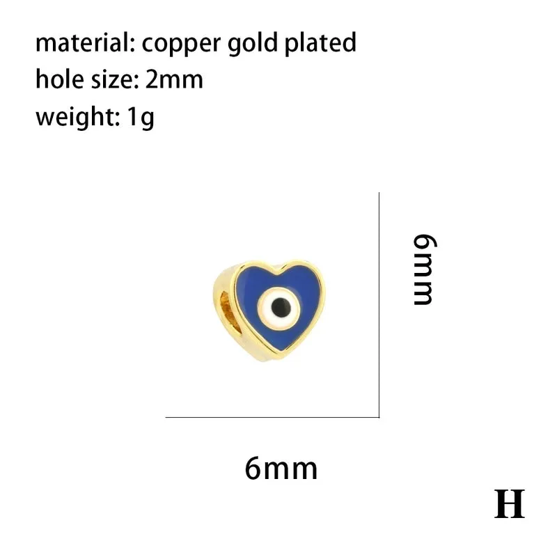 Ig Style Casual Simple Style Devil's Eye Copper Enamel Plating Metal 18k Gold Plated Jewelry Accessories
