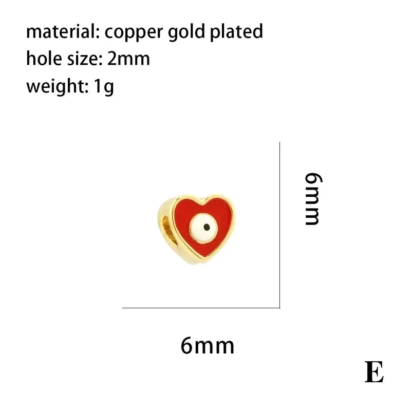 Ig Style Casual Simple Style Devil's Eye Copper Enamel Plating Metal 18k Gold Plated Jewelry Accessories