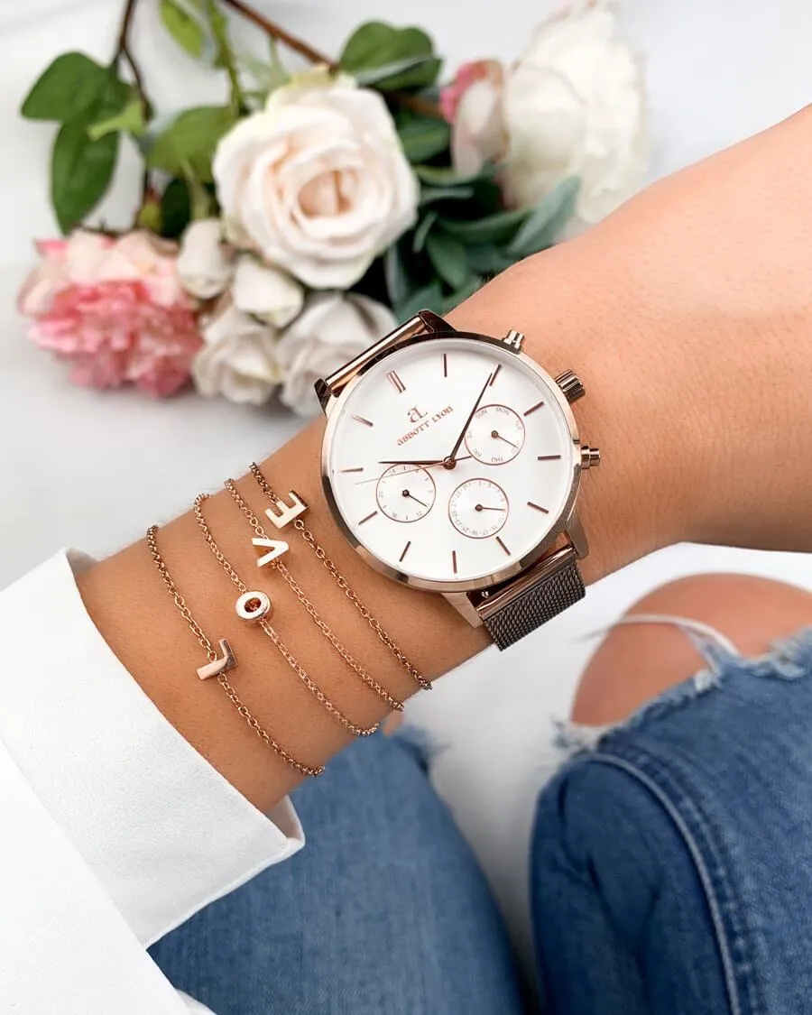 Initial Bracelet Bundle (Rose Gold)