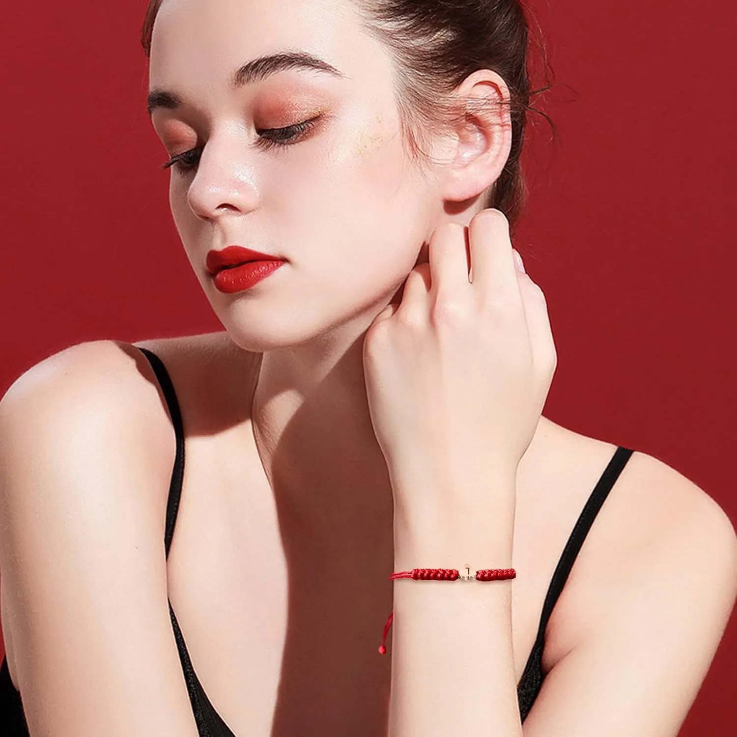 Initial Bracelet for Women Men Initial S Charm Letter Bracelets Red String Bracelets with Initials Handmade Rope Braided Personalized Birthday Gifts-26 Initials Available (S)