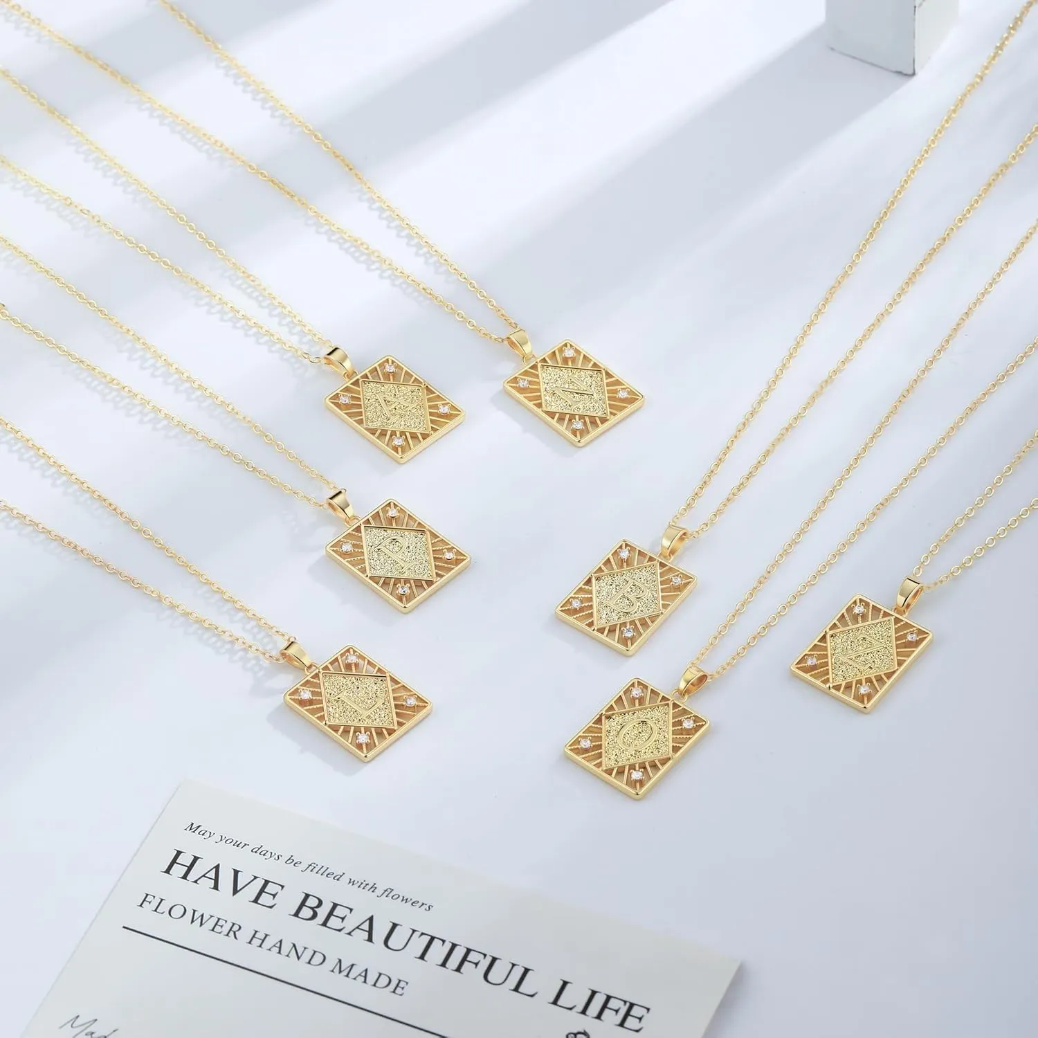 Initial Necklace for Women Dainty 14K Gold Plated Letter Pendant Choker Capital Alhpabets Monogram Name Personalized Charm Chain Necklaces Trendy Jewelry Gift