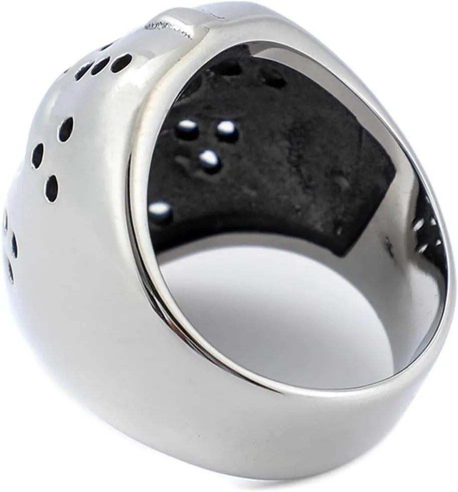 Jason Mask Ring Stainless Steel Rings for Women Mens Jason Ring Perfect Gifts for Halloween,Size 7-13,Fashion Punk Rings Jewelry Decorations