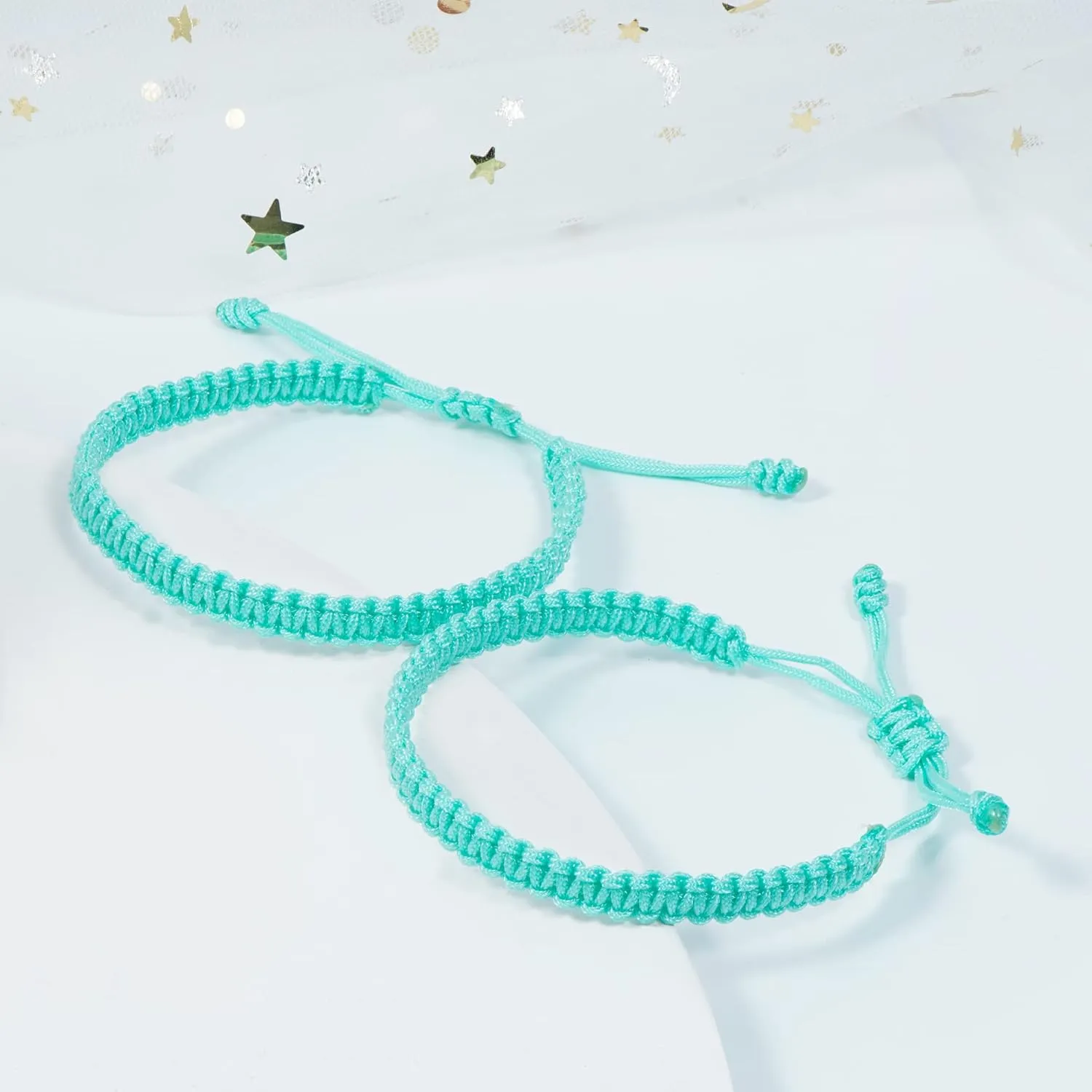 JENDEAR SHINE 2Pcs Mother Daughter Rope Bracelet, Mom and Me Braided Rope Bracelet, Mom Women Gift Bracelet
