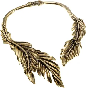 Jerollin Women's Statement Collar Choker Chuncky Bib Necklace Set, African Sparkling Canine Shape Fringe Necklace