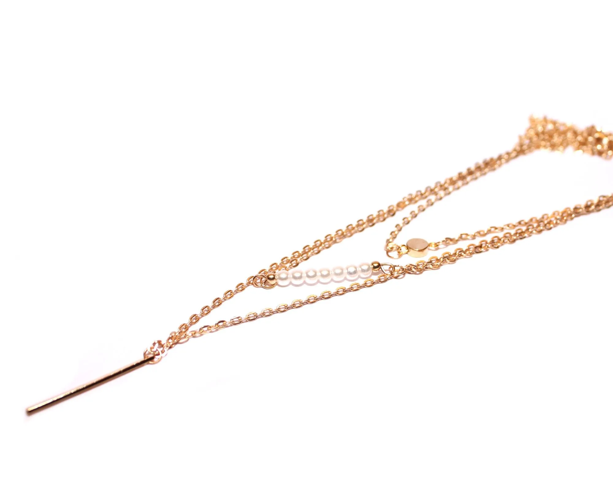 Joker & Witch Gold Metal Layered Necklace for Women