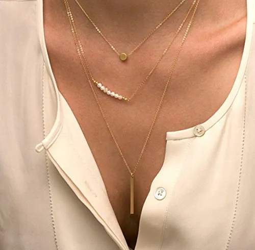 Joker & Witch Gold Metal Layered Necklace for Women