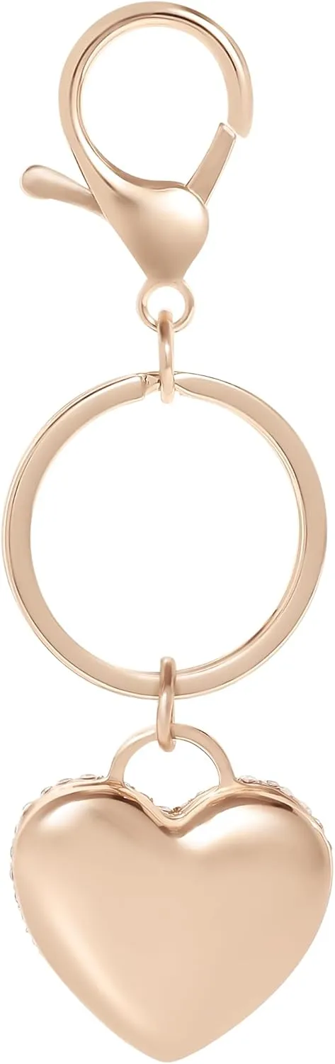 Juicy Couture Cute Keychains for Women, Gold-Tone Logo Key Chain with Clear Crystals, Purse Charms, Bag Charms, Juicy Gifts