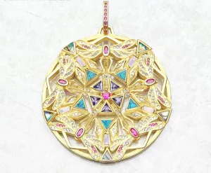 Kaleidoscope Dragonfly Pendant - 925 Sterling Silver