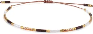 KELITCH Bohemian Crystal Bracelets Miyuki Beaded Bracelets Woven Friendship Bracelets for Women