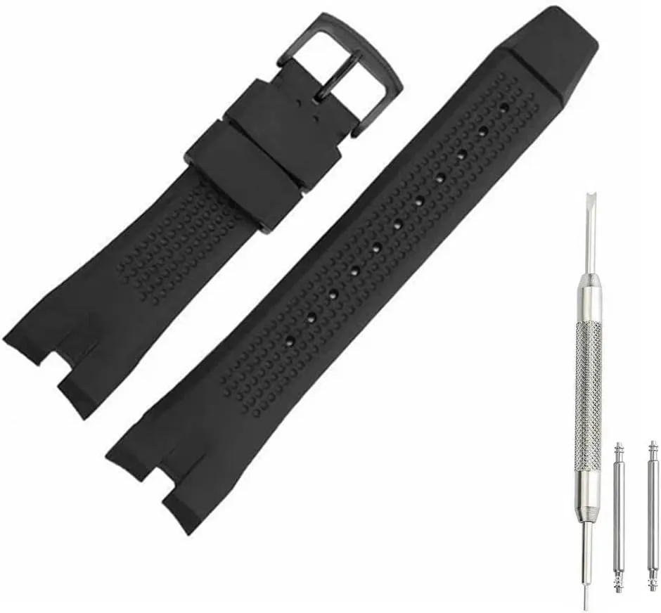 Kevisae Rubber Silicone Watch Band Strap Compatible with Citizen AW1475 1476 1477 CA4154 4155 with Free Spring Bar Tool- Citizen Watch Band