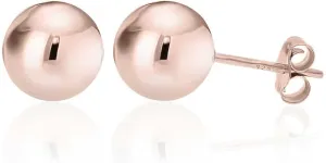 KEZEF Sterling Silver Ball Stud Earrings for Women - Hypoallergenic Lightweight Stud Earrings for Women | 2mm-16mm Ball Earrings in 14K Gold, Rose Gold or 925 Sterling Silver