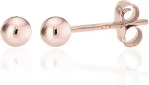 KEZEF Sterling Silver Ball Stud Earrings for Women - Hypoallergenic Lightweight Stud Earrings for Women | 2mm-16mm Ball Earrings in 14K Gold, Rose Gold or 925 Sterling Silver