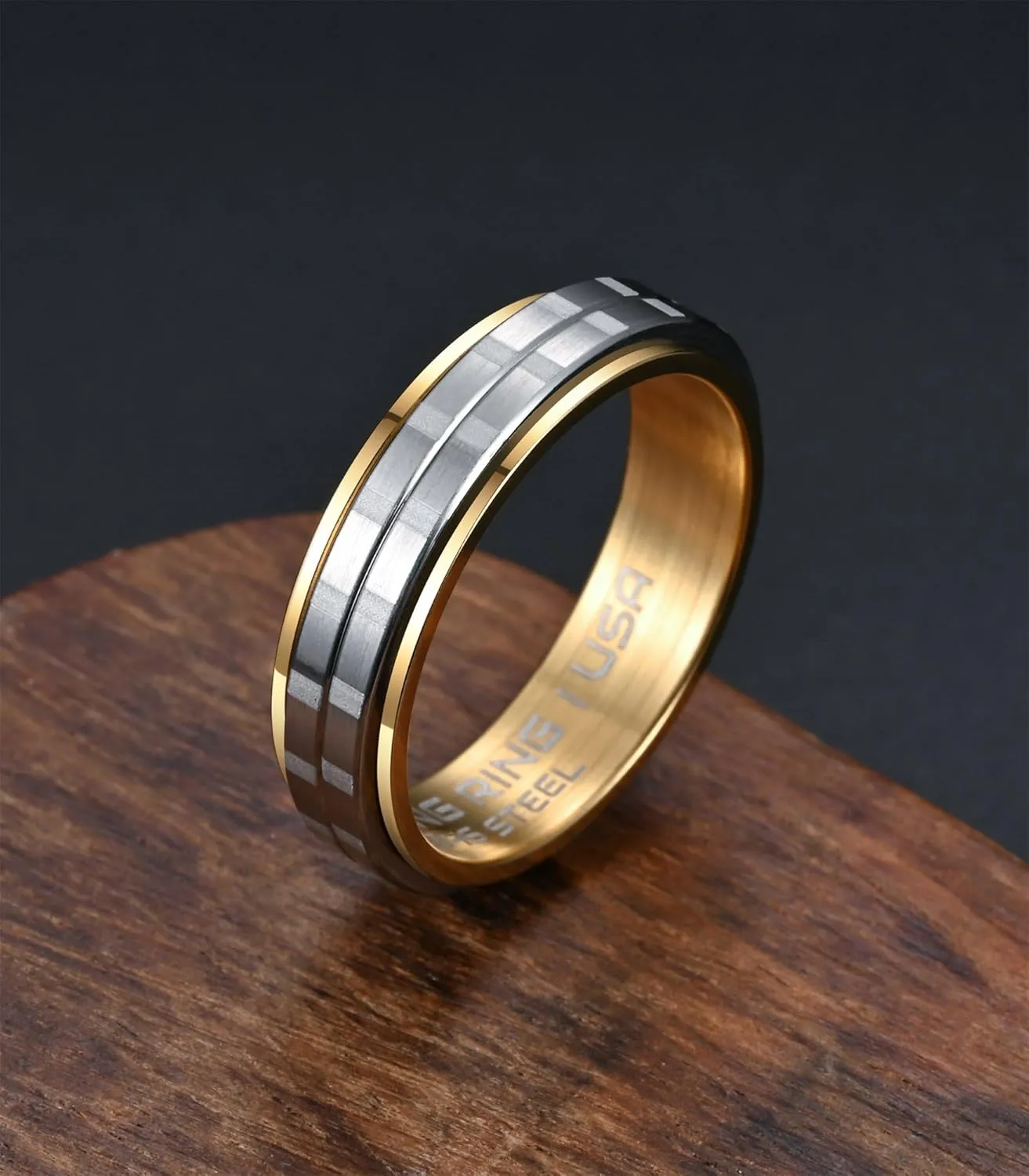 King Ring 6mm Slim Spinner Rings  Ultra Polished Fidget Rings for Men & Women  Designed in USA