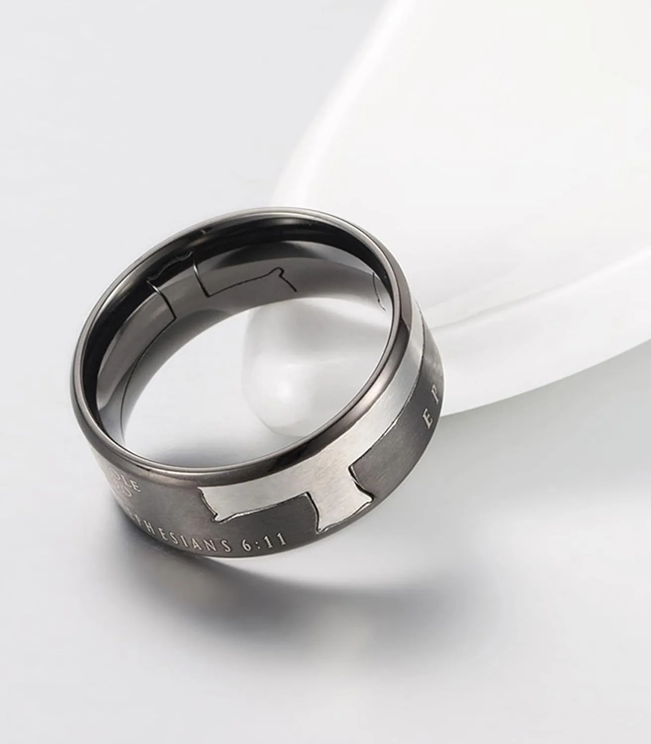 King Ring 9mm Cross Rings  Wide Christian and Catholic Rings For Men & Women  Designed in USA
