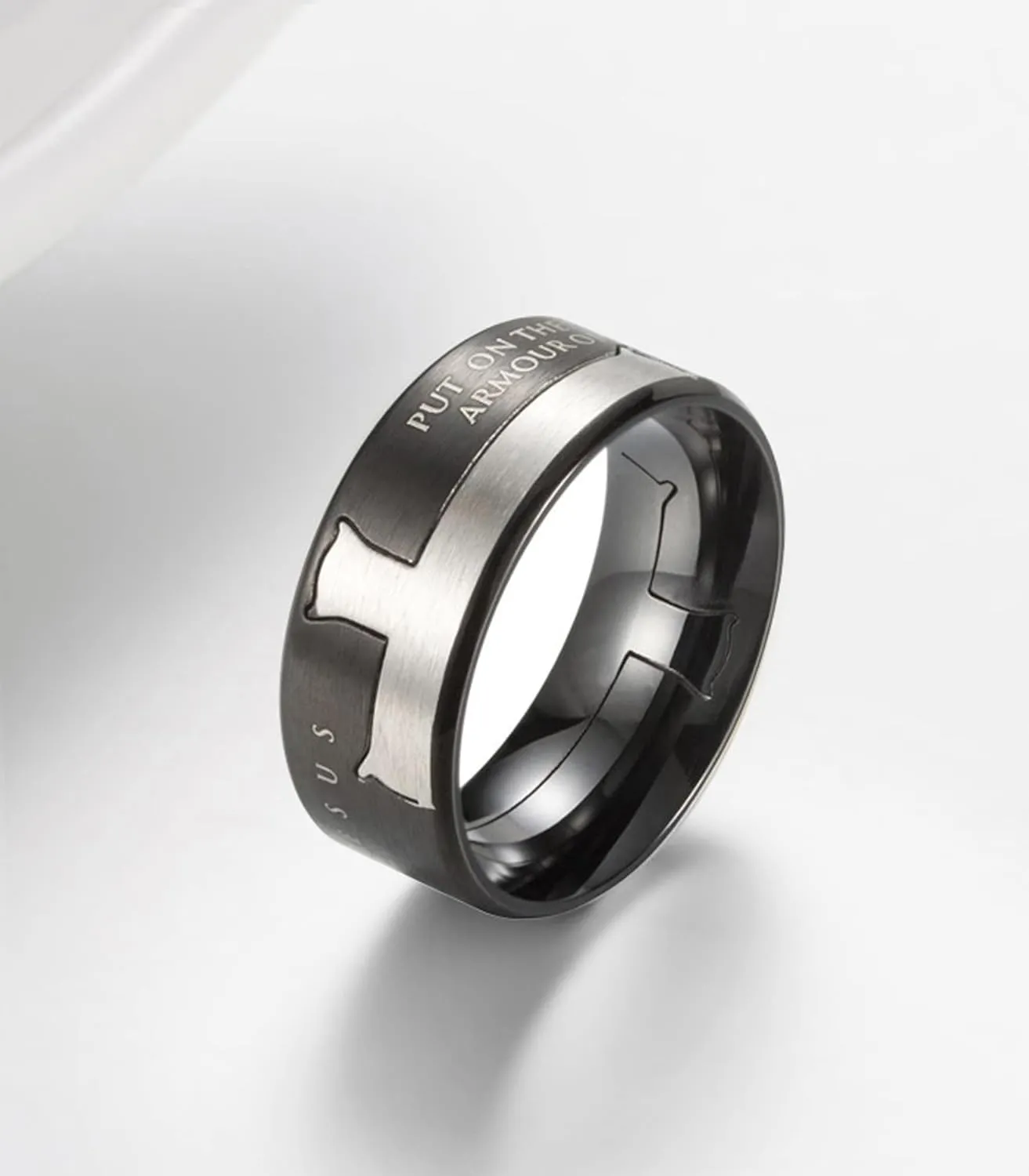 King Ring 9mm Cross Rings  Wide Christian and Catholic Rings For Men & Women  Designed in USA