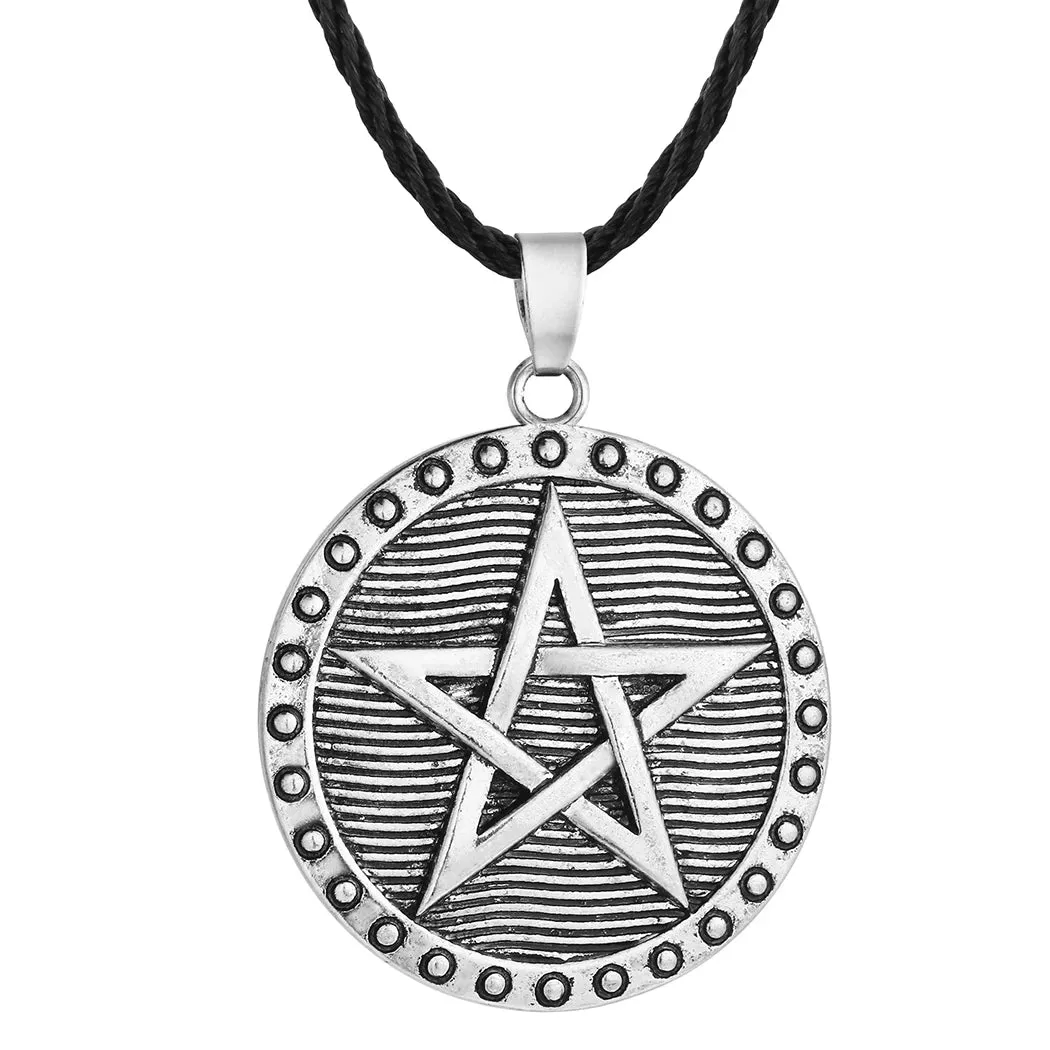 Kinitial Vintage Thor's Hammer Mjolnir Pendant Necklace Viking Scandinavian Norse Cross Knot Charm Necklaces Men Gift Jewelry
