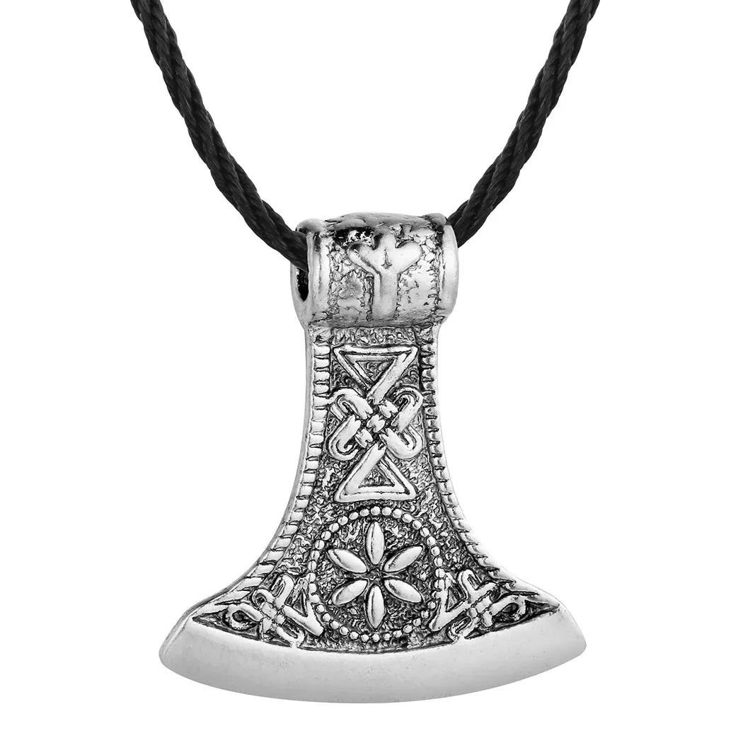 Kinitial Vintage Thor's Hammer Mjolnir Pendant Necklace Viking Scandinavian Norse Cross Knot Charm Necklaces Men Gift Jewelry