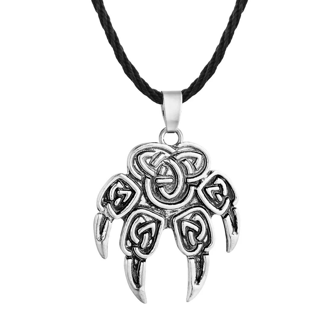 Kinitial Vintage Thor's Hammer Mjolnir Pendant Necklace Viking Scandinavian Norse Cross Knot Charm Necklaces Men Gift Jewelry