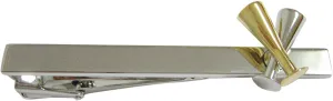 Kiola Designs Champagne Sparkling Wine Glass Flute Square Tie Clip