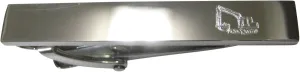 Kiola Designs Silver Toned Etched Sleek Excavator Skinny Tie Clip